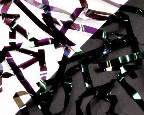 Fine FlashBack Strips, 2 mm, Black Peacock Pearl / 96